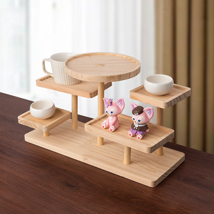 天秤座置物架桌面置物架原木创意简易剧场桌面置物架X趣味造型收