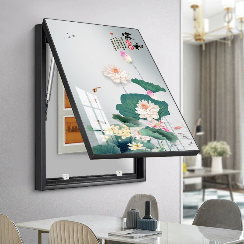 轻奢电表箱装饰画竖款现代简约弱电箱电盒子空开箱配电Z箱遮挡挂