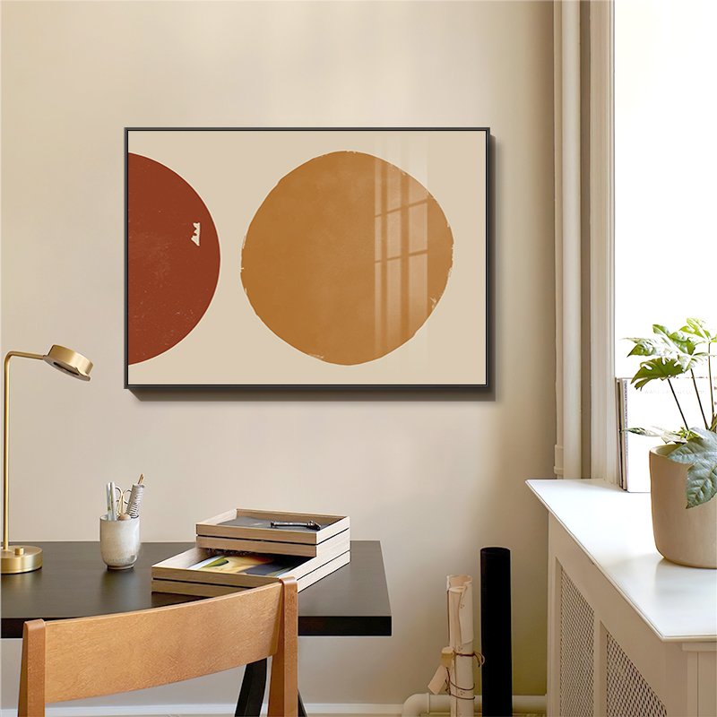 现代简约电表箱装饰画黑白灰抽象几何H电闸开关盒遮挡配电箱画饭