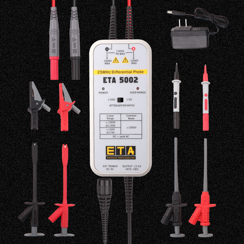 ETA5002通用型示波器u高压差分探头浮地电压信号测量高压隔离探头