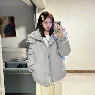 小个子加厚面包服潮 新款 韩国高级感连帽短款 羽绒棉袄女2025年冬季