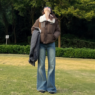 韩国高级感短款 小个子PU质感防风棉袄 翻领羊羔毛外套女冬2025新款