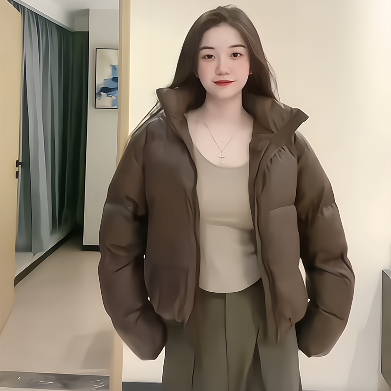 肯豆风短款立领羽绒棉服女冬加厚2025年新款小个子欧美复古面包服,女装/女士精品,大码棉服,淘宝优惠券,粉丝福利购,淘宝优惠卷