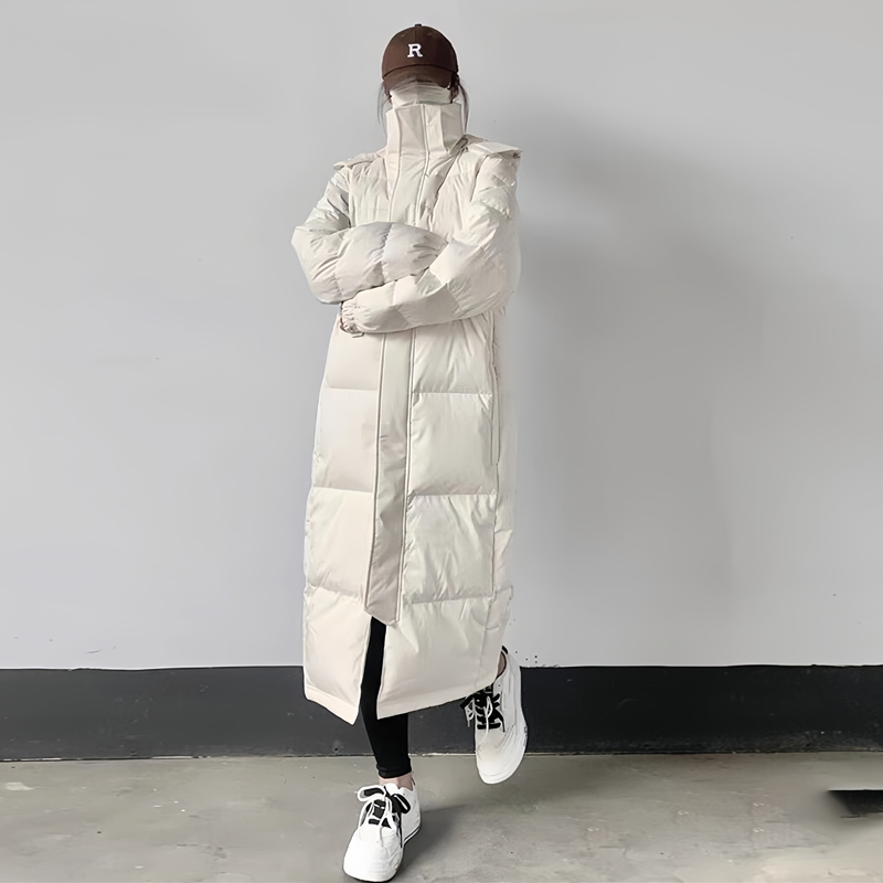 晶煊女神保命中戏情侣长款羽绒服