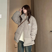 情侣中性立领羽绒棉袄棉服女加厚2025年新款 小个子洋气百搭面包服