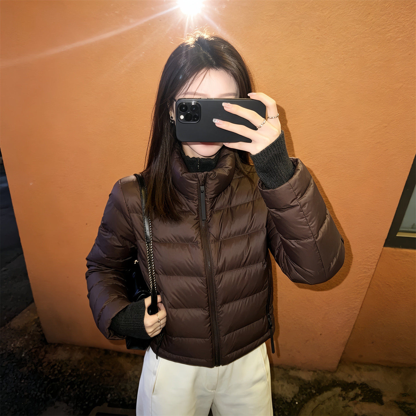 韩系不臃肿短款立领羽绒棉服女2026冬季新款今年流行爆款保暖外套
