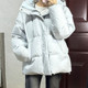 超好看奶呼呼蓝色短款 小个子白鸭绒保暖外套 羽绒服女冬2025年新款