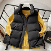 羽绒棉马甲女百搭马夹外套潮 坎肩外穿背心短款 2025秋冬新款 韩版