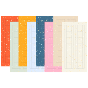 蜡染对联纸空白手写明清七言文房楹联书法作品纸半生熟四尺四开三开对开篆书隶书雪花笺书房联和庵花对联宣纸