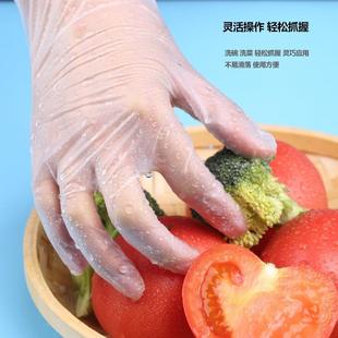 薄手套 一次膜性手厚套食品级防护透明加手套一次性盒装
