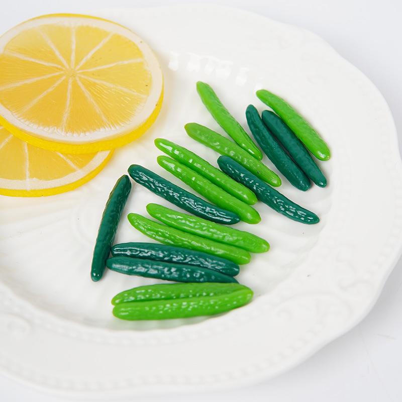 迷你仿真食物小黄瓜模型娃娃屋微缩食玩仿真蔬菜钥匙扣挂件