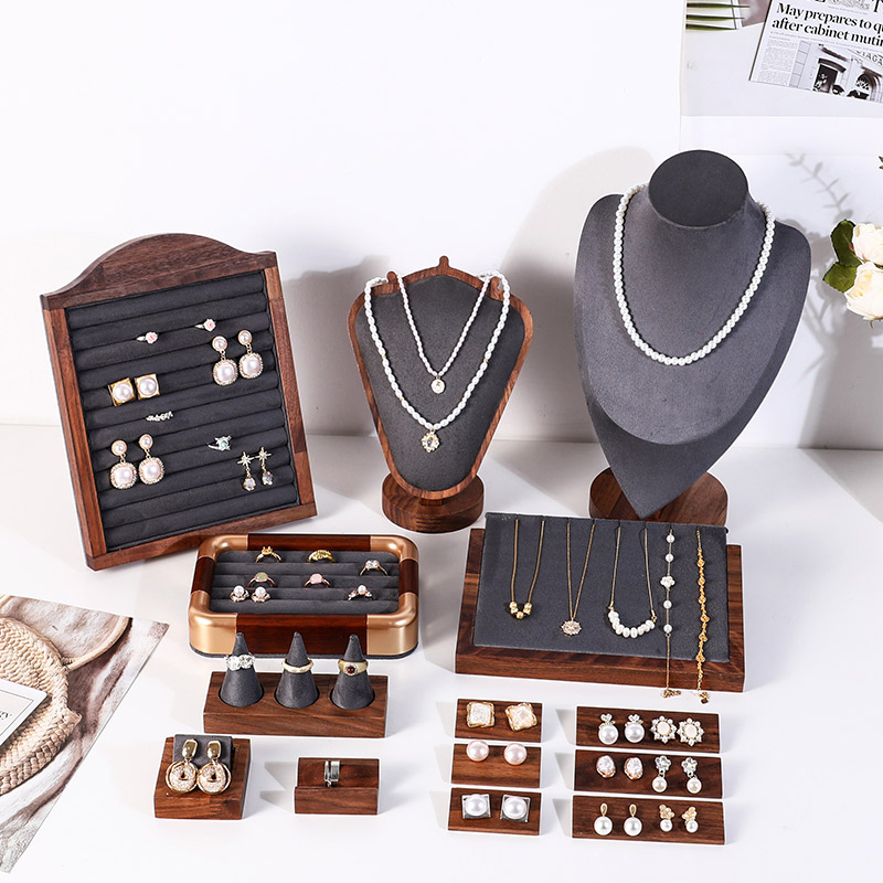 胡桃木首饰展示架饰品项链手链