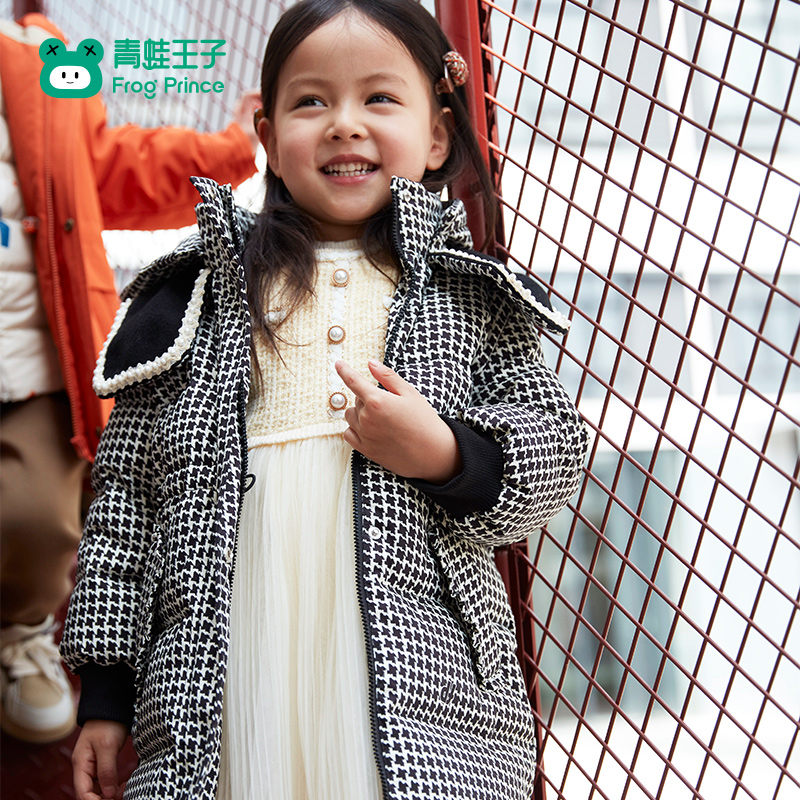 青蛙王子女童羽绒服羽绒外套