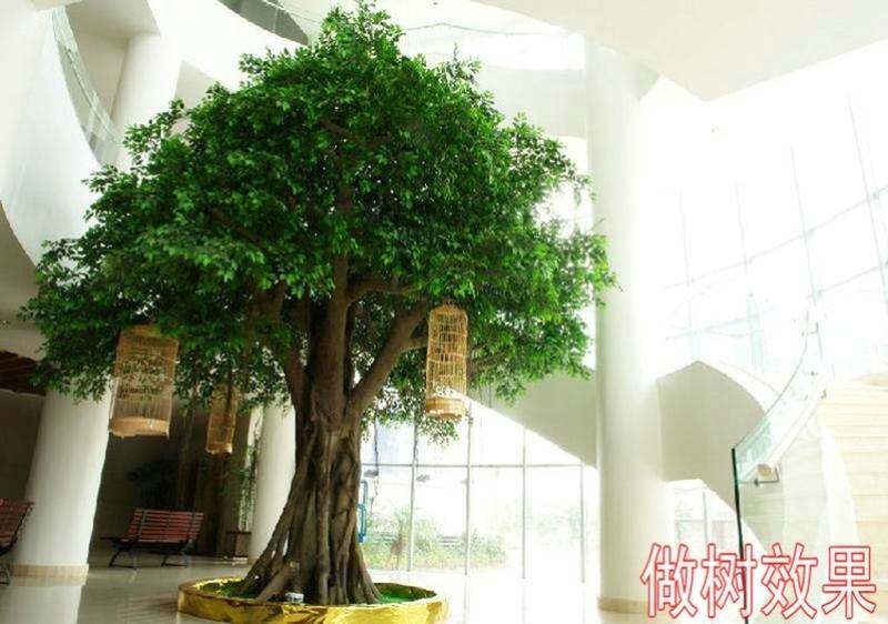 假红枫树叶树枝造景园艺绿植物园林装饰仿真白桦树叶银杏叶榕树叶_虎窝淘