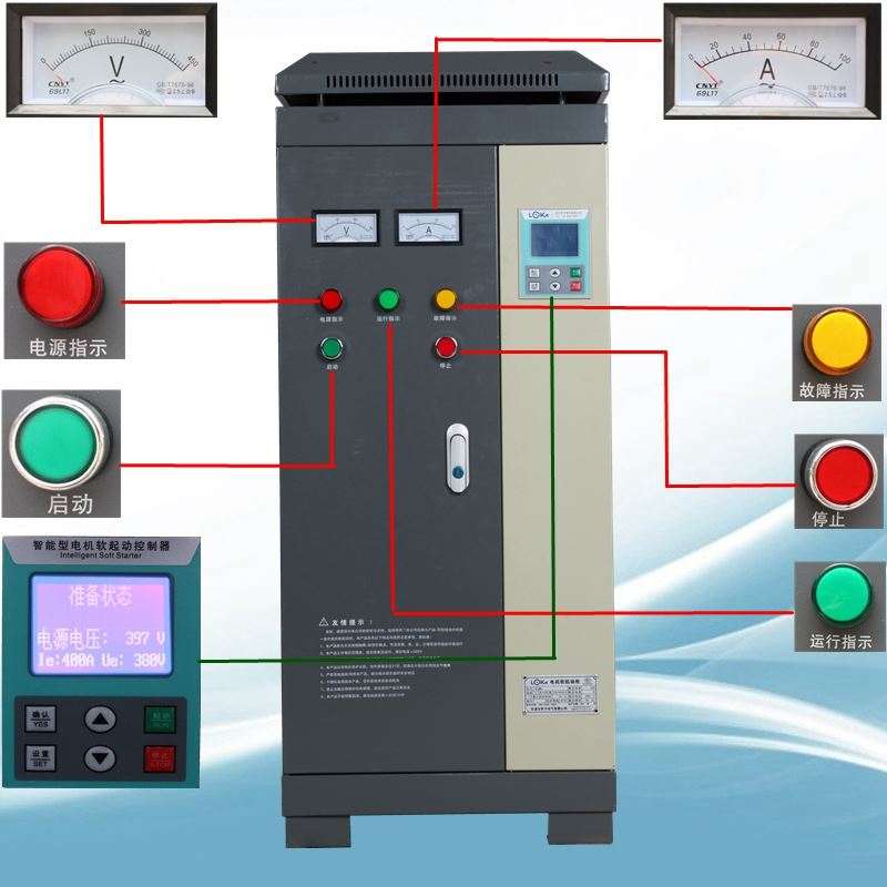 在线式软启动柜18.5K22KW30KW45KW55KW75KW110KW三相电机减压启动 五金/工具 起动器 原图主图