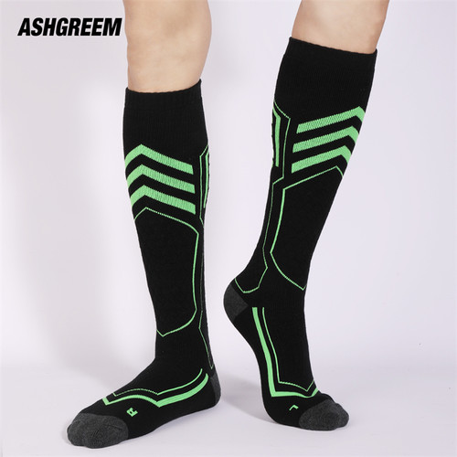 ASHGREEM滑雪袜男女保暖加厚专业户外运动单双板登山跑步长筒袜