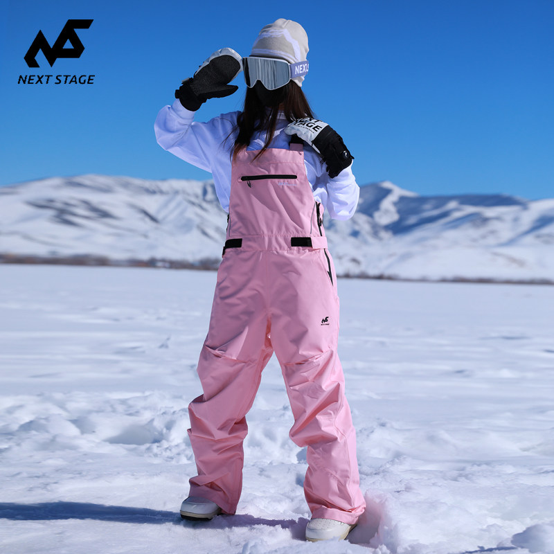 NEXTSTAGE滑雪背带裤女款2025单双板滑雪裤男防水专业滑雪服套装