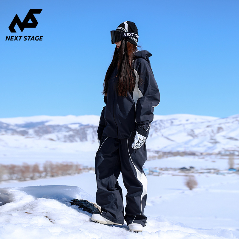 NEXTSTAGE单板滑雪服套装女男同款保暖3L全压胶防风防水户外雪服