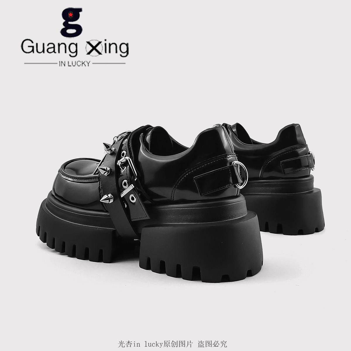 光杏原创小众设计厚底乐福鞋女