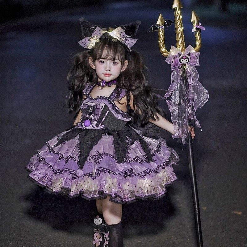 万圣节迪士尼洛丽塔库洛米公主裙女童新款生日蓬蓬纱儿童连衣裙子