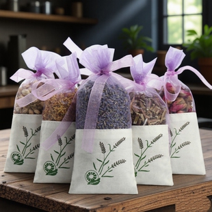 车用干花香包桂花香薰包车用香包香囊茉莉花薰衣草高端网纱去味