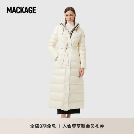 MACKAGE女士 CALINA 经典保暖长款修身显瘦经典羽绒服外套上衣