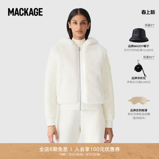 MACKAGE女士 GWENDAL 双面穿人造毛皮草连帽外套上衣 秋冬新品