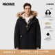 MACKAGE男士 毛领连帽直筒羽绒服外套上衣 EDWARD