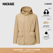 LIONEL户外中长款 MACKAGE男士 收腰休闲风雨衣夹克 早春新品