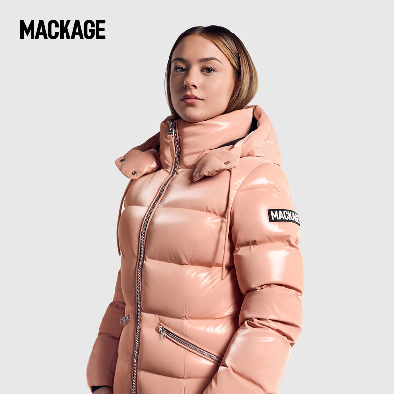 MACKAGE女士 MADALYN-GLO户外连帽短款收腰羽绒服外套 冬季新品