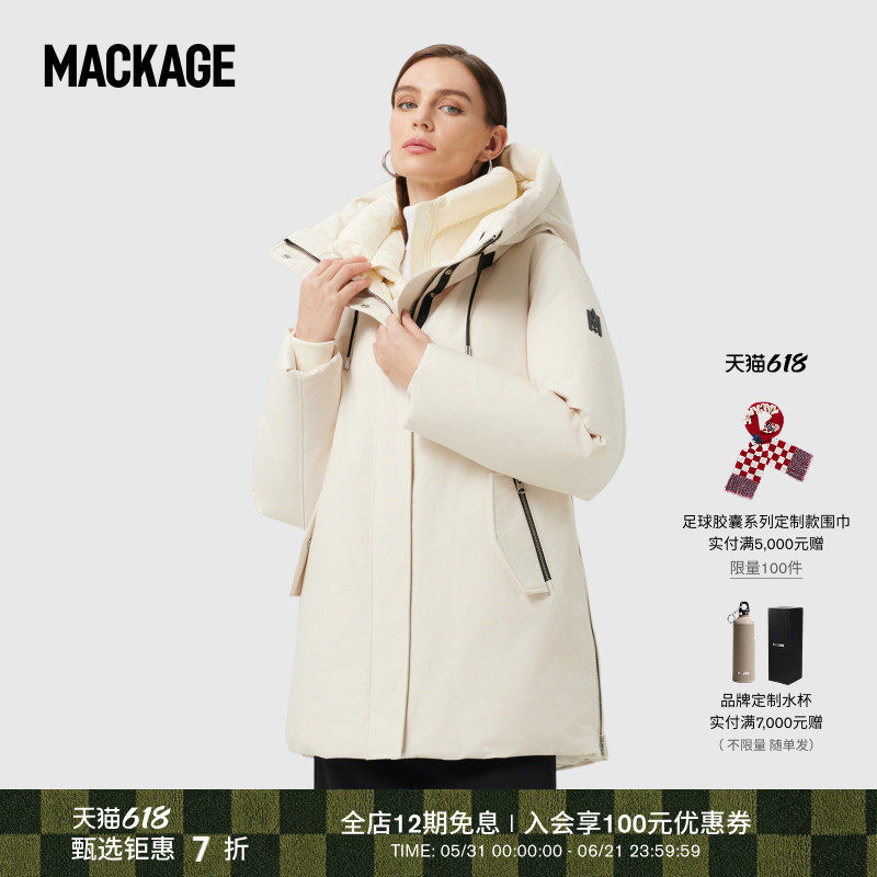 工装系列mackage女中长款羽绒