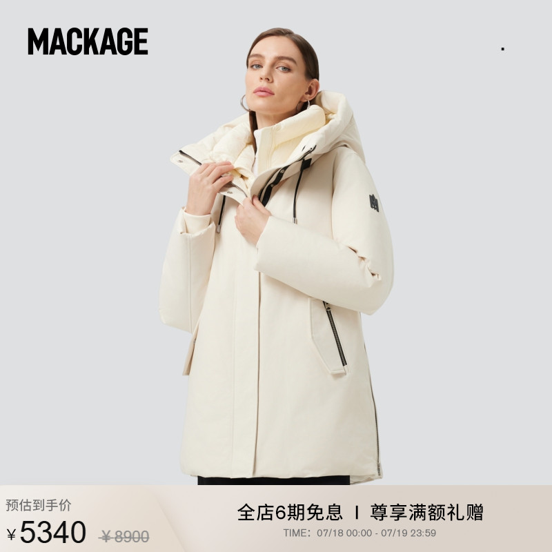工装系列mackage女中长款羽绒