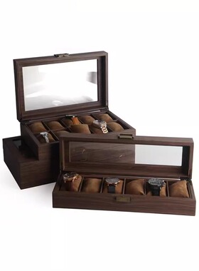 Leather watch display jewelry dustproof storage box手表盒