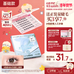 【自然无梗】心愿先生免胶懒人三部曲ABA自粘假睫毛太阳花眼睫毛