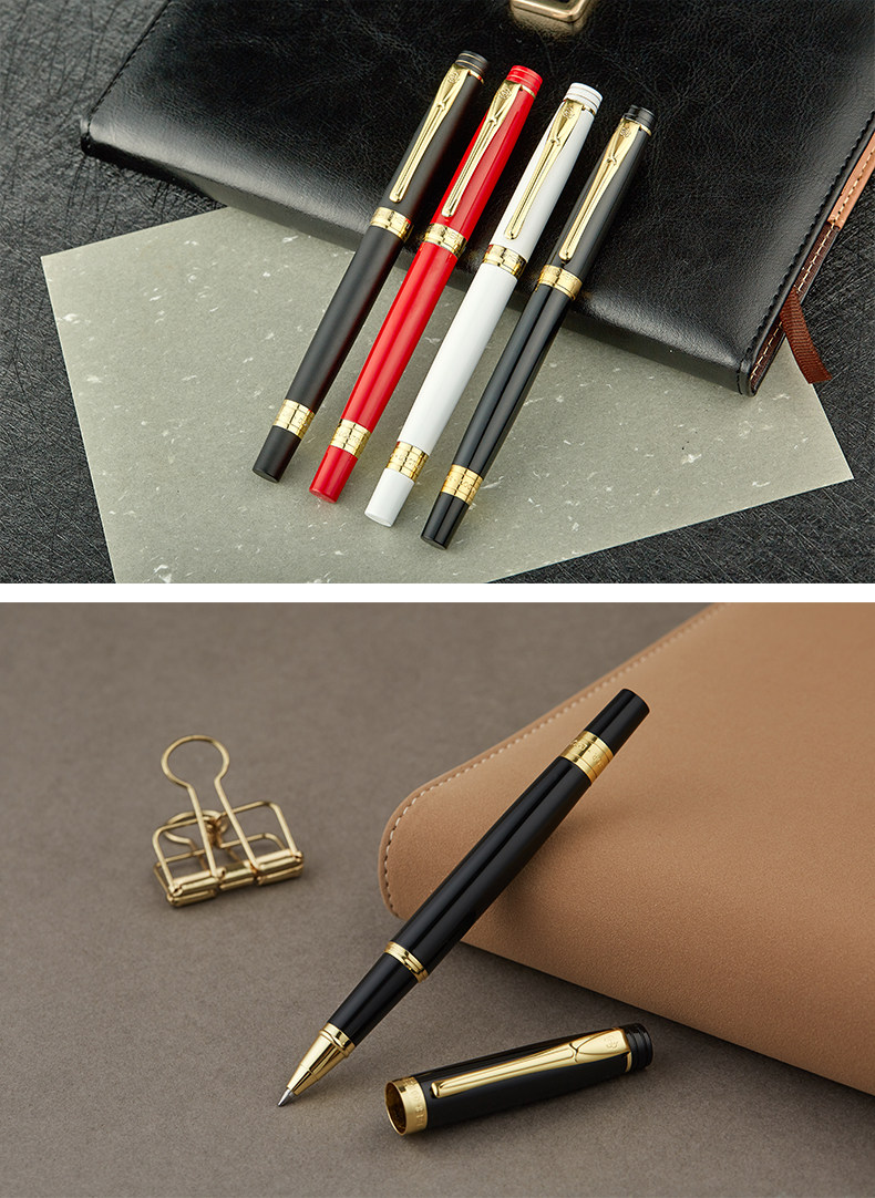 영웅 영웅 3802 서명 펜 비즈니스 고급 사무실 볼펜 서명 펜 서리로 덥은 금속 젤 펜 남성과 여성 선물 펜  기업 맞춤형 로고 무료 조각 상점