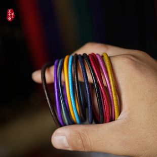 王士业手工红绳手链藏式九乘金刚结粗细编织简本命年蛇手串非蜡线