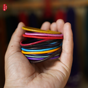 王士业手工编织手链红绳粗细九乘金刚结女平安藏式本命年红非蜡线