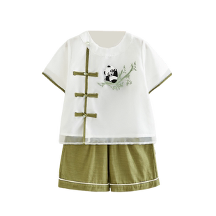 儿童汉服男童夏季中国风2025新款男孩新款中式套装夏天唐装中国风