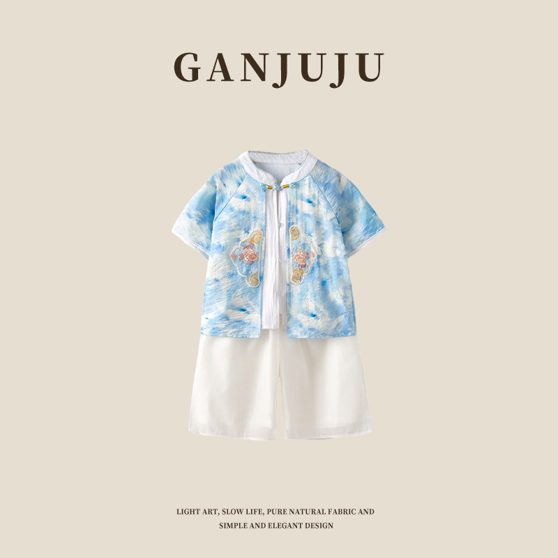 男童汉服夏装2025新款儿童古装中国风古风小男孩国风唐装夏季套装,童装/婴儿装/亲子装,汉服,淘宝优惠券,粉丝福利购,淘宝优惠卷