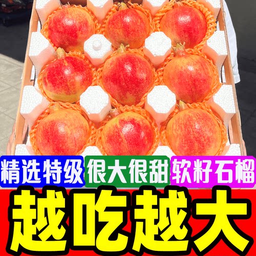 【三苏农家甄选】四川会理突尼斯软籽石榴新鲜采摘皮薄多汁水果