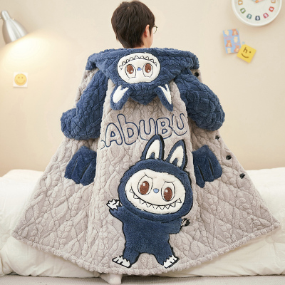 儿童睡衣男童男孩秋冬季加厚款