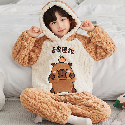 儿童冬季睡衣2025超火冬装一整套