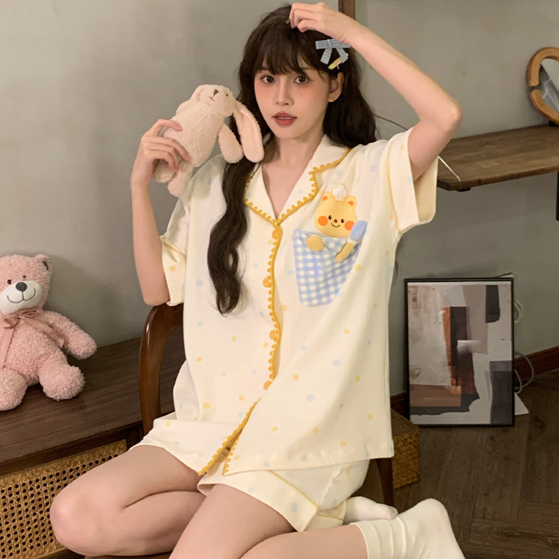 200斤胖MM女士家居服纯棉睡衣图片