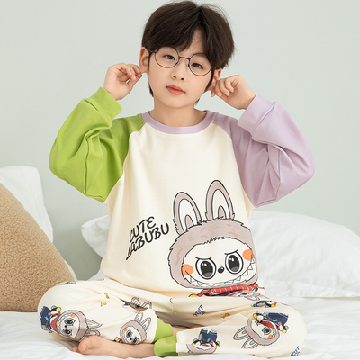 拉布布衣服儿童睡衣男孩青少年秋