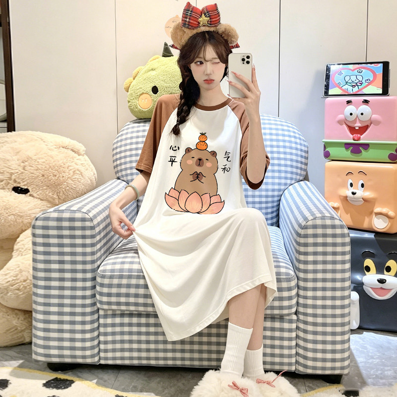 2026款睡裙女夏季莫代尔短袖睡衣