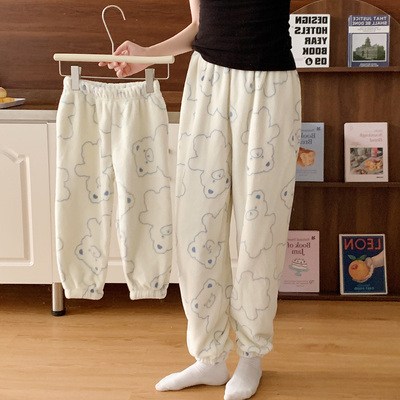 儿童暖暖裤珊瑚绒睡裤冬天家居裤