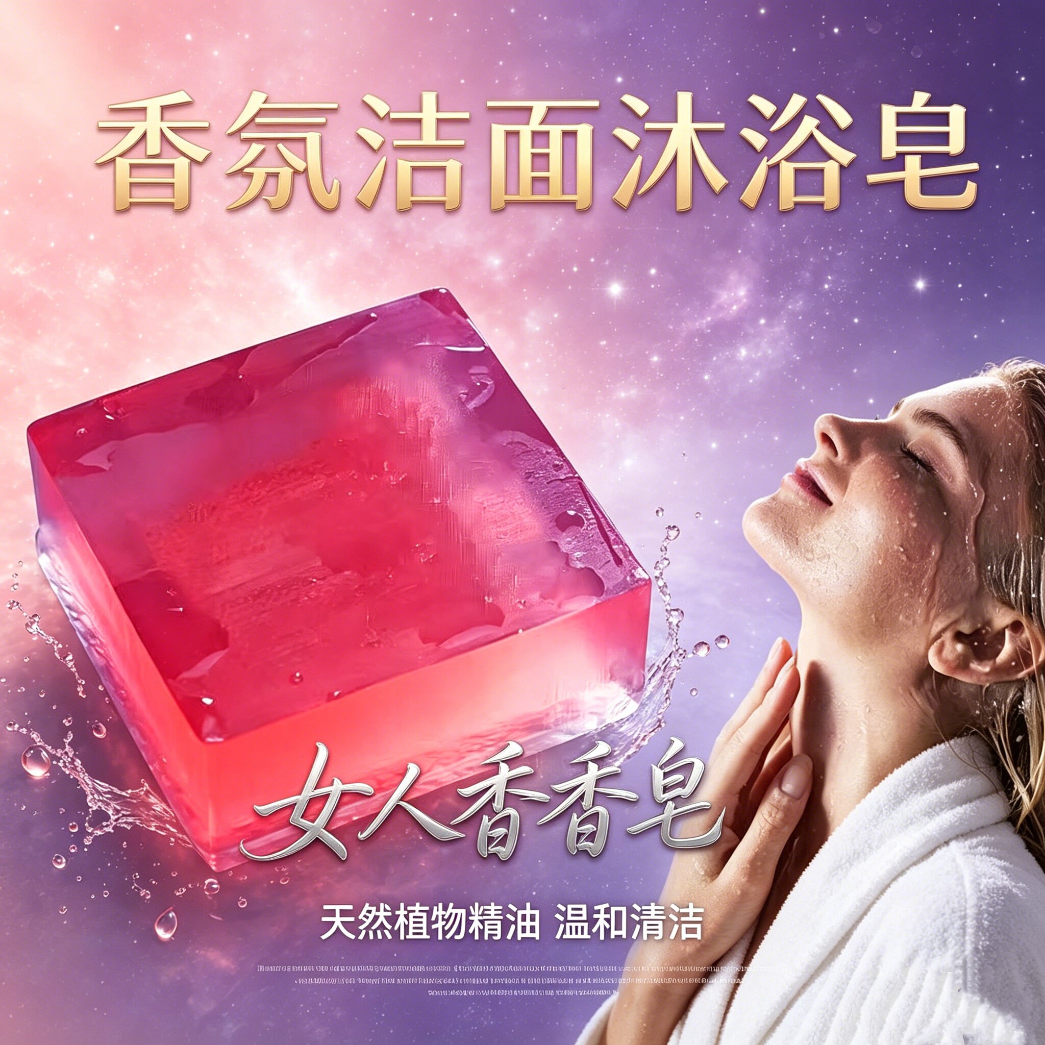 玫瑰植物精油皂深层补水保湿图片