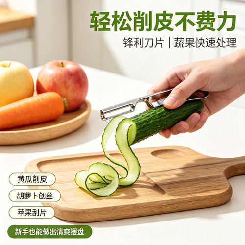 不锈钢多功能水果削皮器
