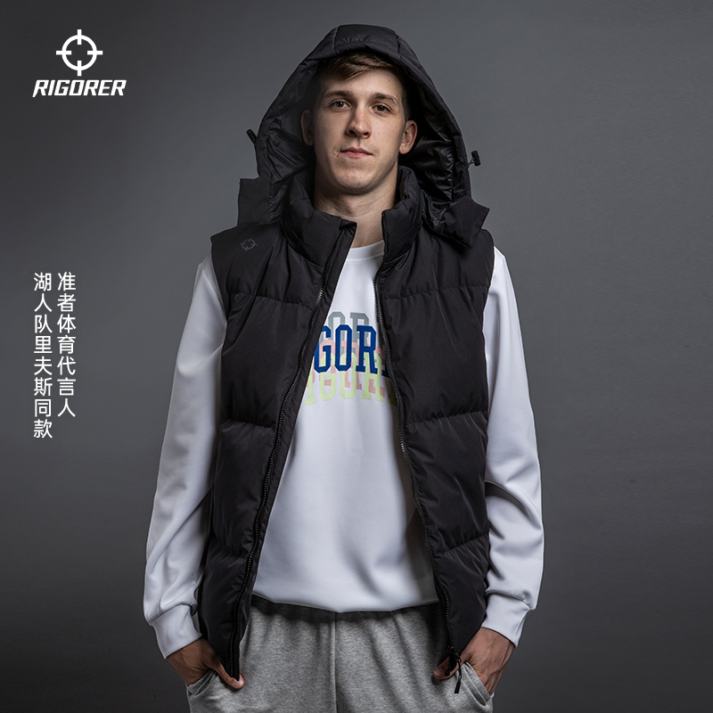 准者秋冬羽绒背心男保暖马甲准者