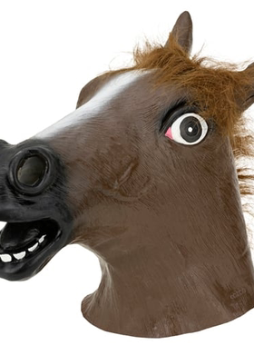 日本原装进口AICO/サラプレッド/棕马头套 犬马君动物头套日代